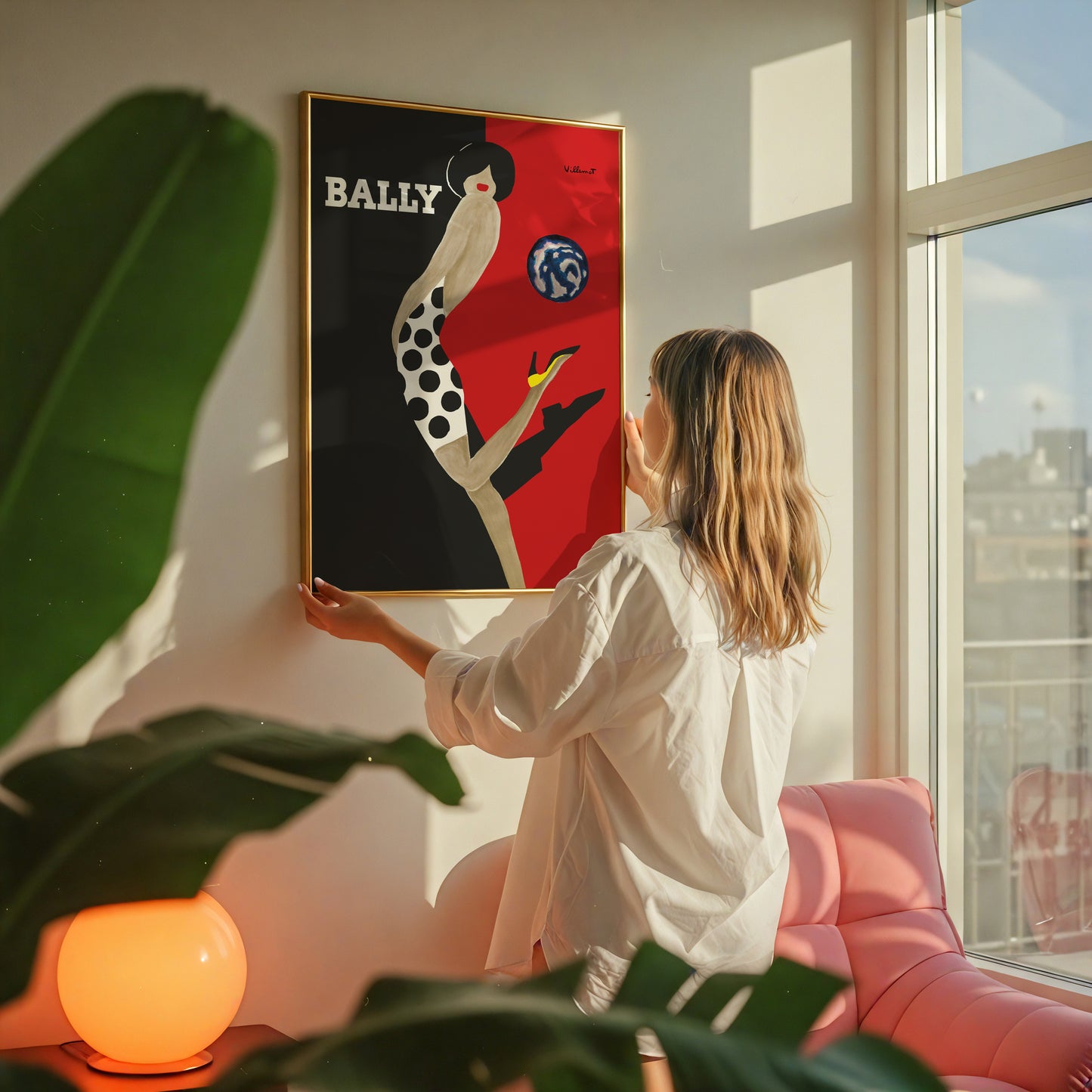 Bally France 1980 Print by Bernard Villemot - Vintage Advertising Poster