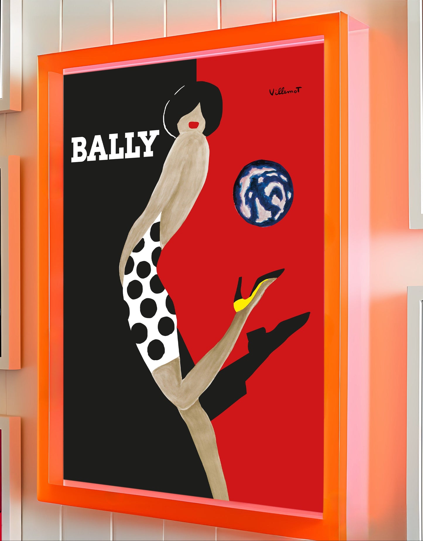 Bally France 1980 Print by Bernard Villemot - Vintage Advertising Poster