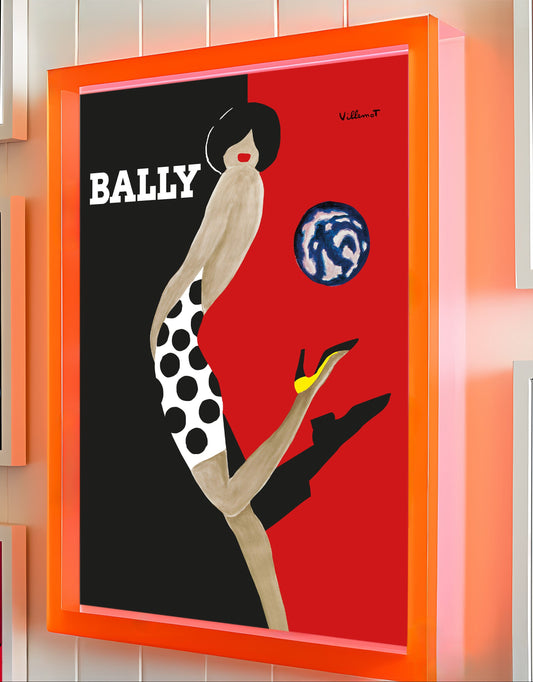 Bally France 1980 Print by Bernard Villemot - Vintage Advertising Poster
