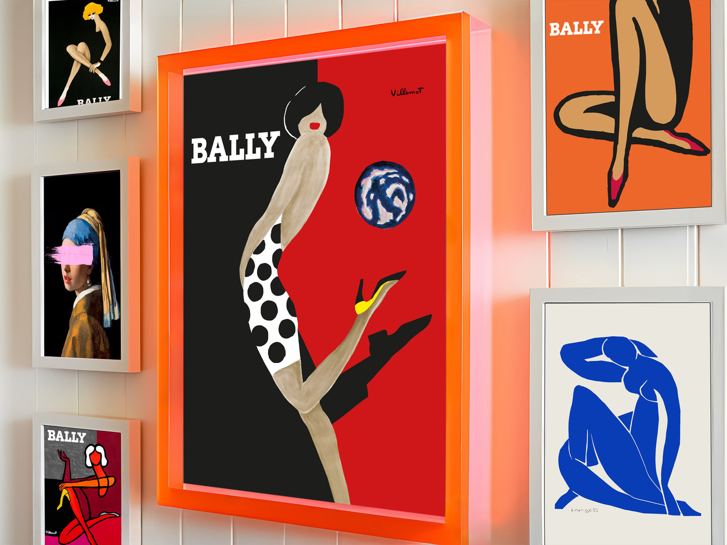 Bally France 1980 Print by Bernard Villemot - Vintage Advertising Poster