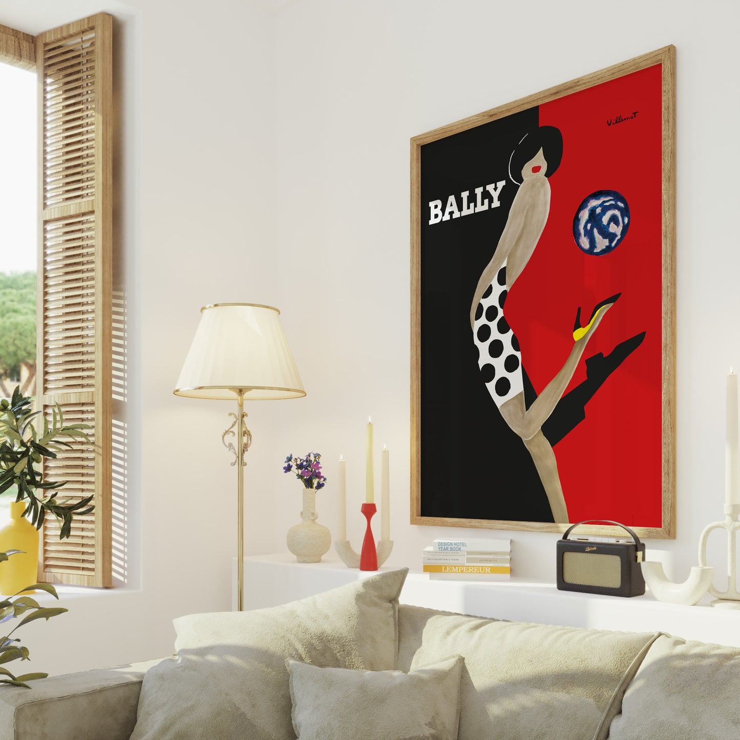 Bally France 1980 Print by Bernard Villemot - Vintage Advertising Poster