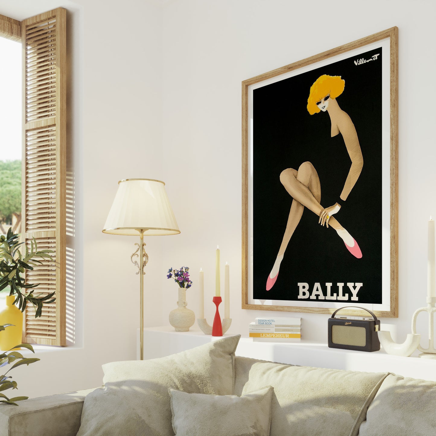 Bally Blonde Woman by Bernard Villemot - Vintage Fashion Print