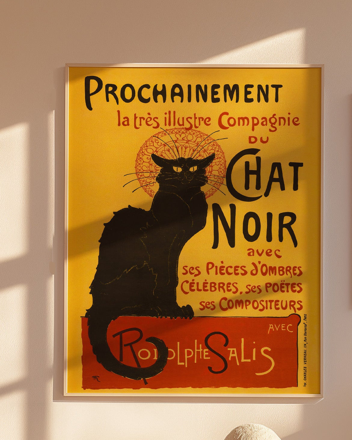 Le Chat Noir Poster by Théophile Steinlen - Vintage French Cat Art Print