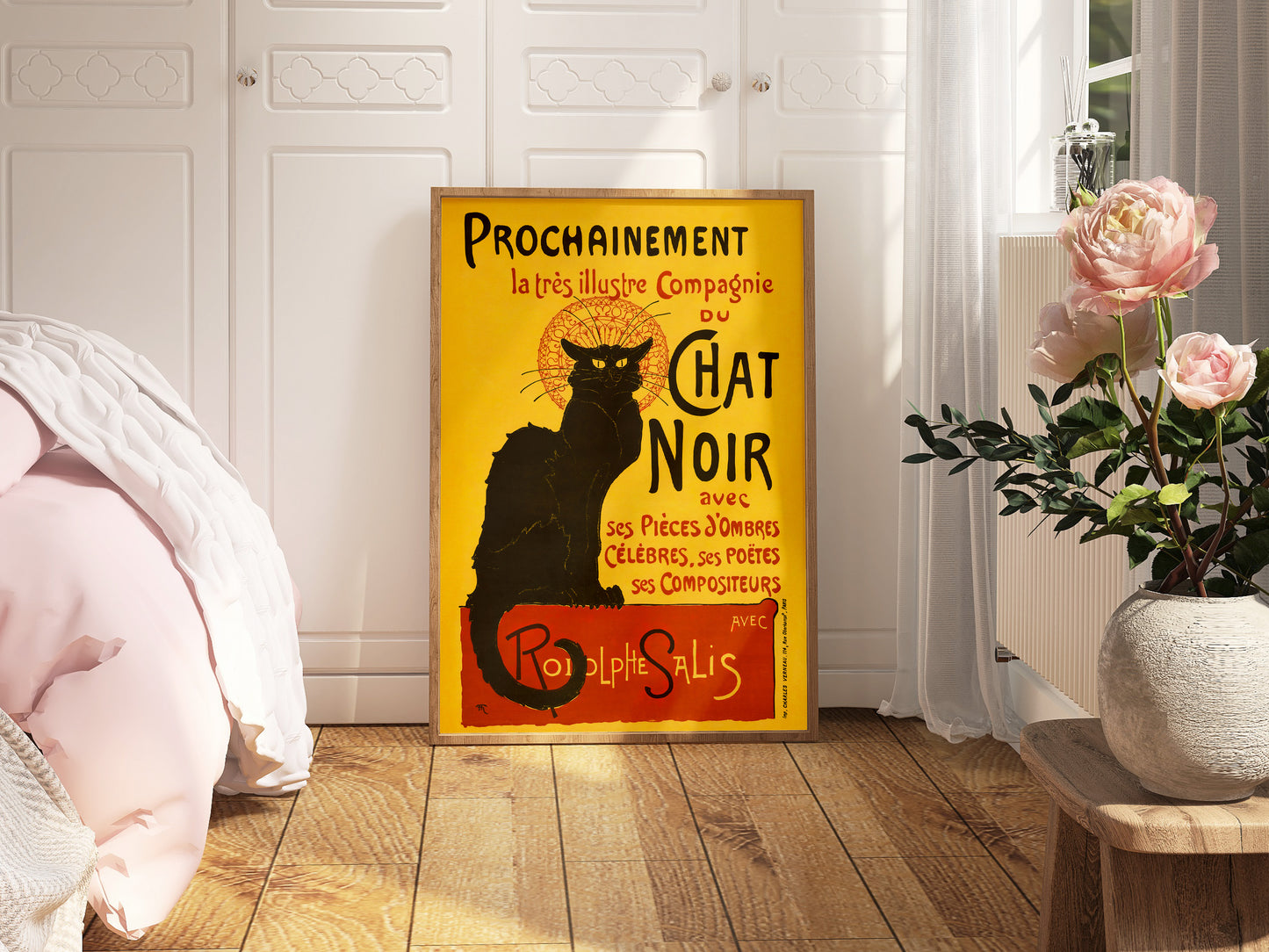 Le Chat Noir Poster by Théophile Steinlen - Vintage French Cat Art Print