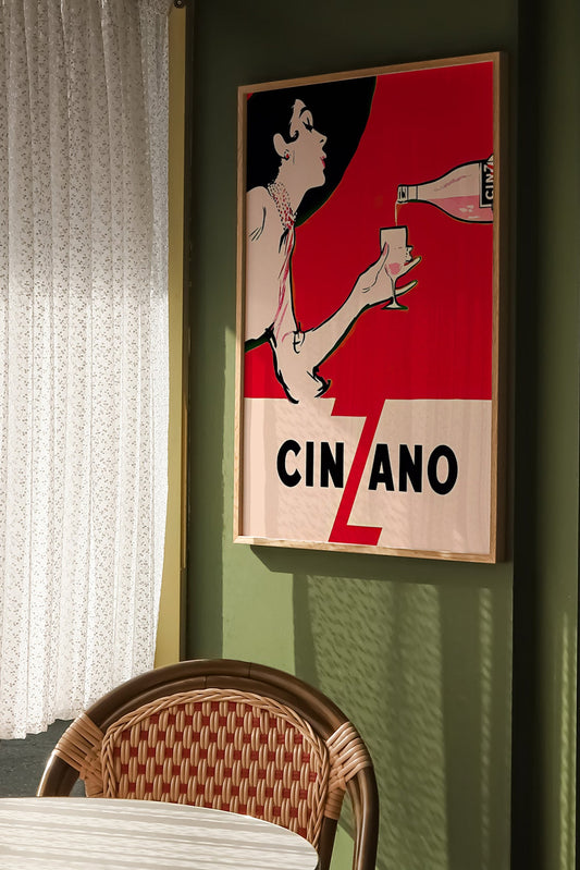 Cinzano Lady Poster by Leonetto Cappiello - Vintage Italian Cocktail Art Print