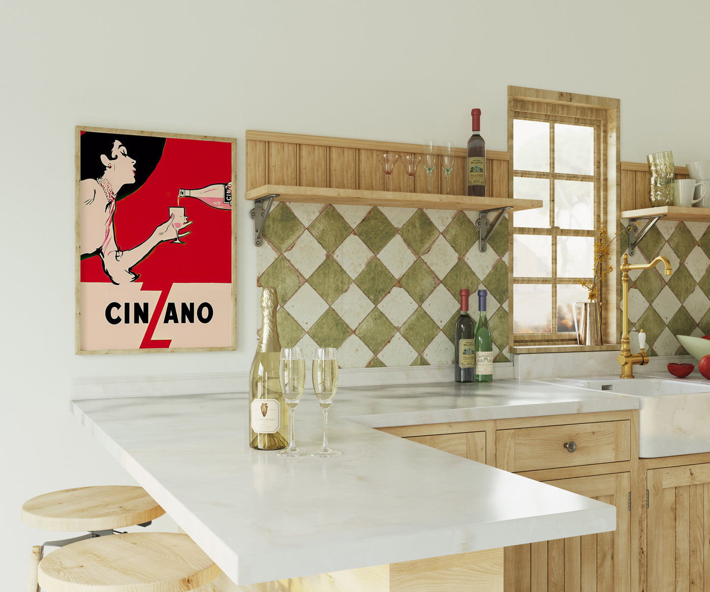 Cinzano Lady Poster by Leonetto Cappiello - Vintage Italian Cocktail Art Print