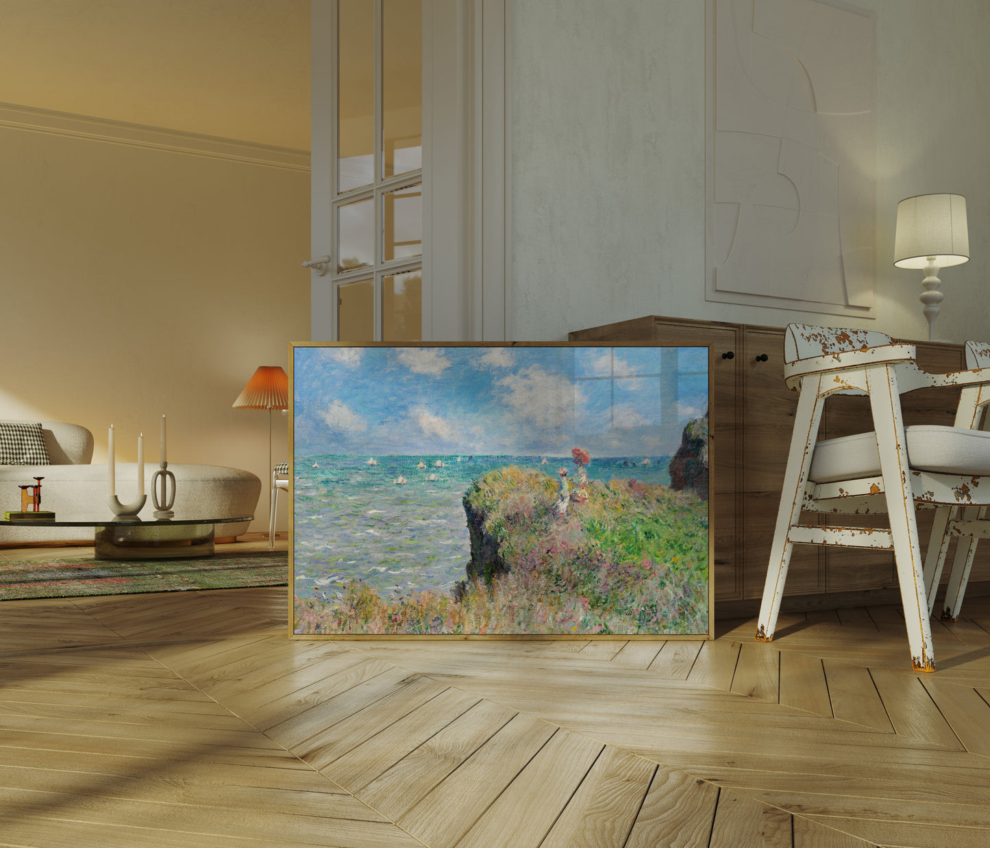 Cliff Walk at Pourville by Claude Monet - Impressionist Coastal Landscape Art Print