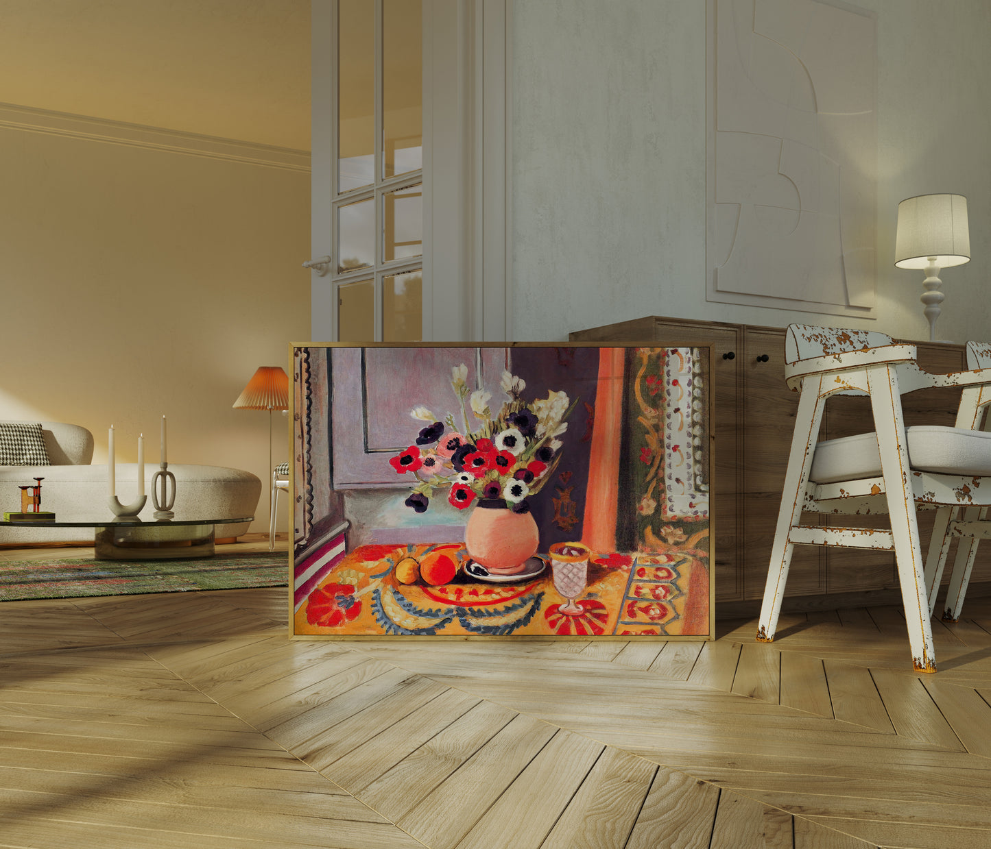 Matisse Floral Still Life Wall Art - Colourful Anemones Painting Print