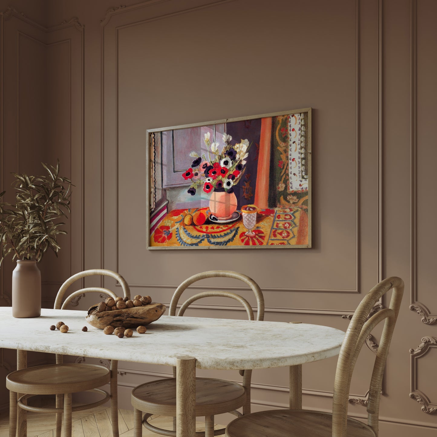 Matisse Floral Still Life Wall Art - Colourful Anemones Painting Print