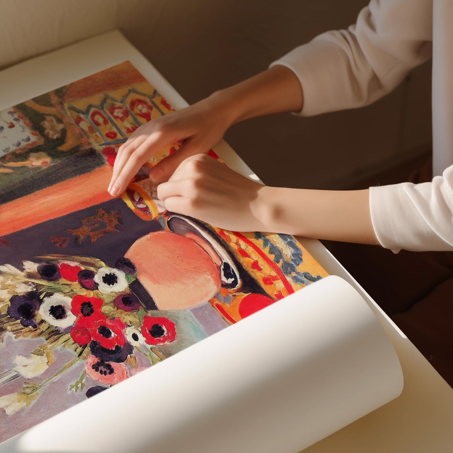 Matisse Floral Still Life Wall Art - Colourful Anemones Painting Print
