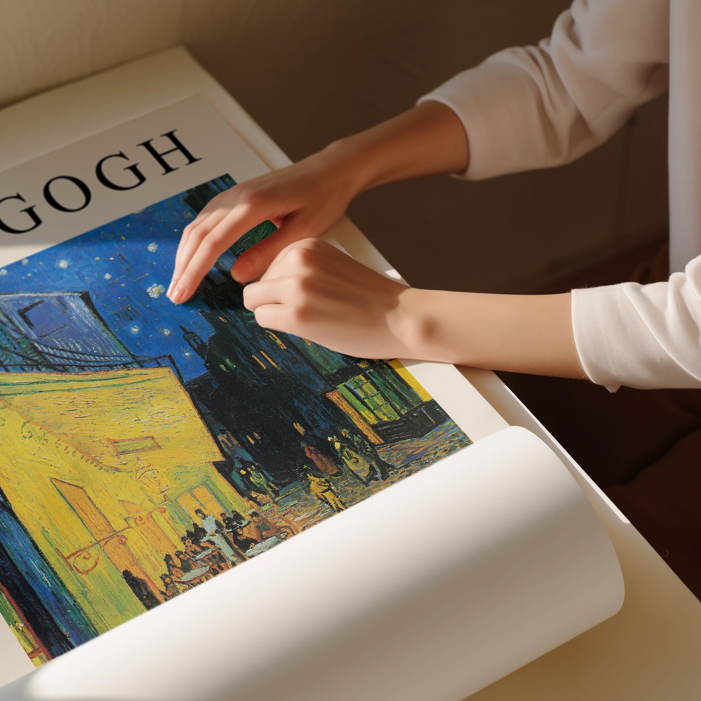 Café Terrace at Night Poster by Vincent van Gogh - Exhibition Style Print