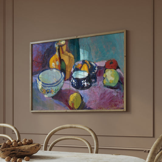 Dishes and Fruit by Henri Matisse - Colourful Still Life Wall Art