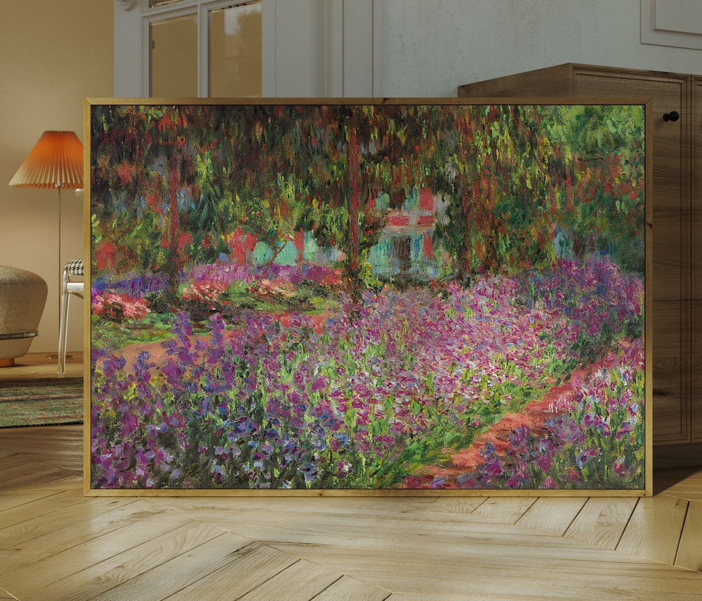 The Artist's Garden at Giverny by Claude Monet - Impressionist Garden Wall Art