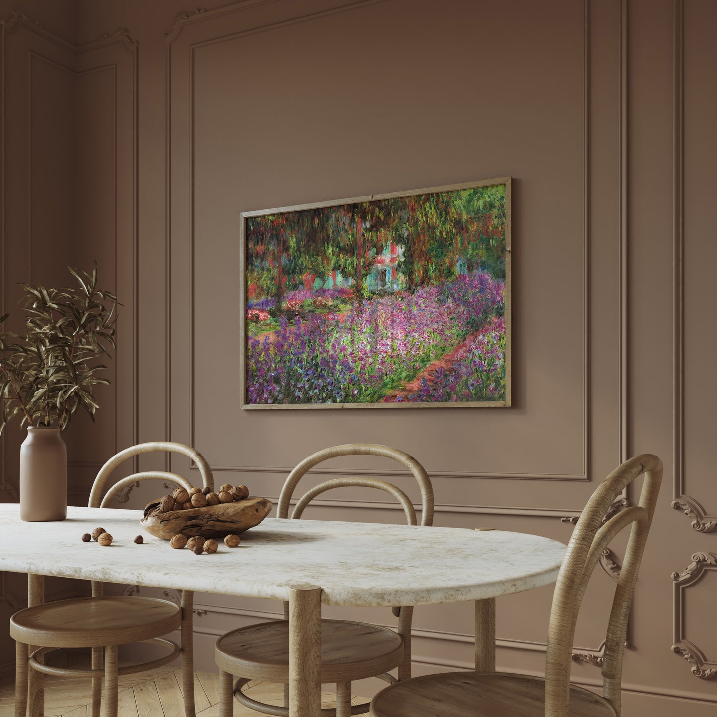 The Artist's Garden at Giverny by Claude Monet - Impressionist Garden Wall Art