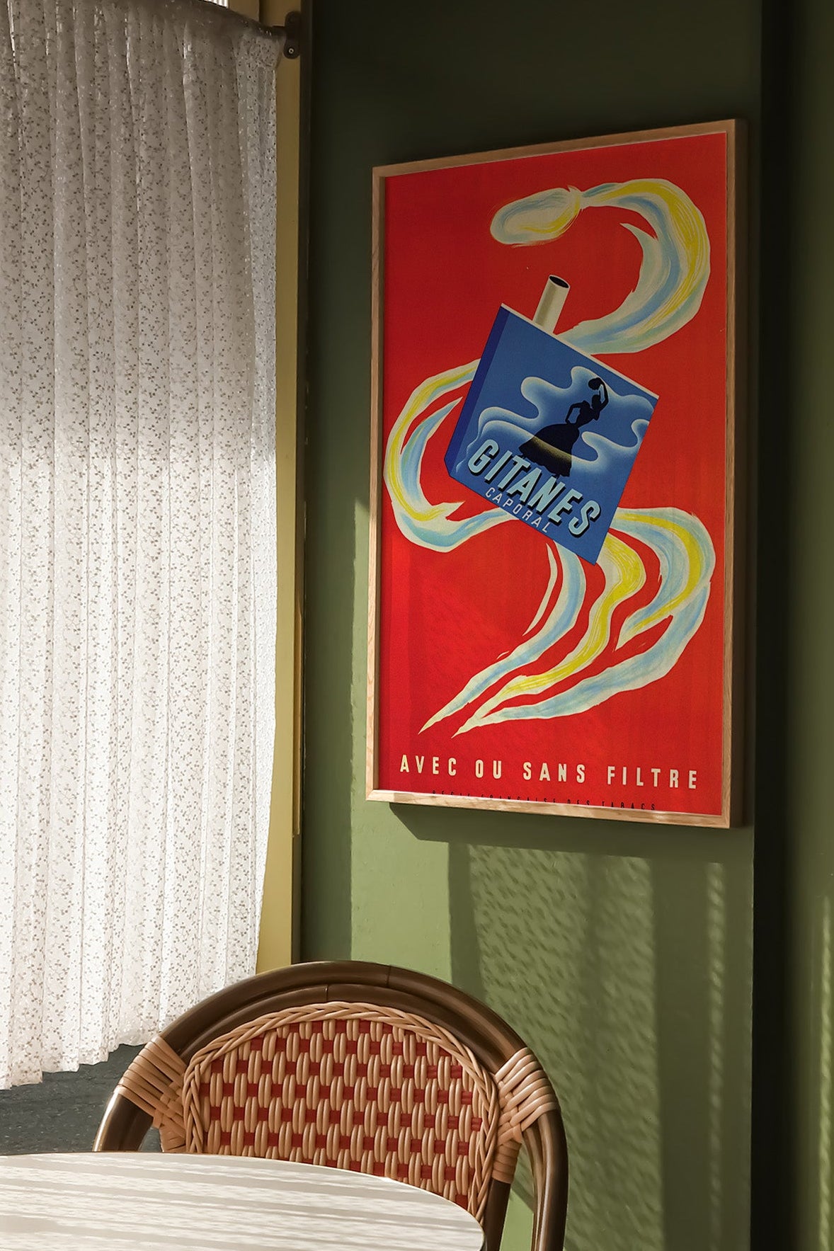 Vintage Gitanes Cigarettes Poster - French Advertising Wall Art Print