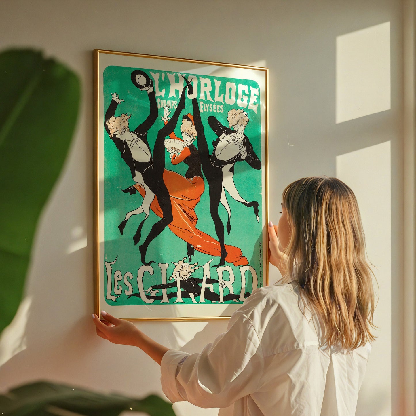 L'Horloge Can-Can Vintage Poster Print - French Cabaret Wall Art