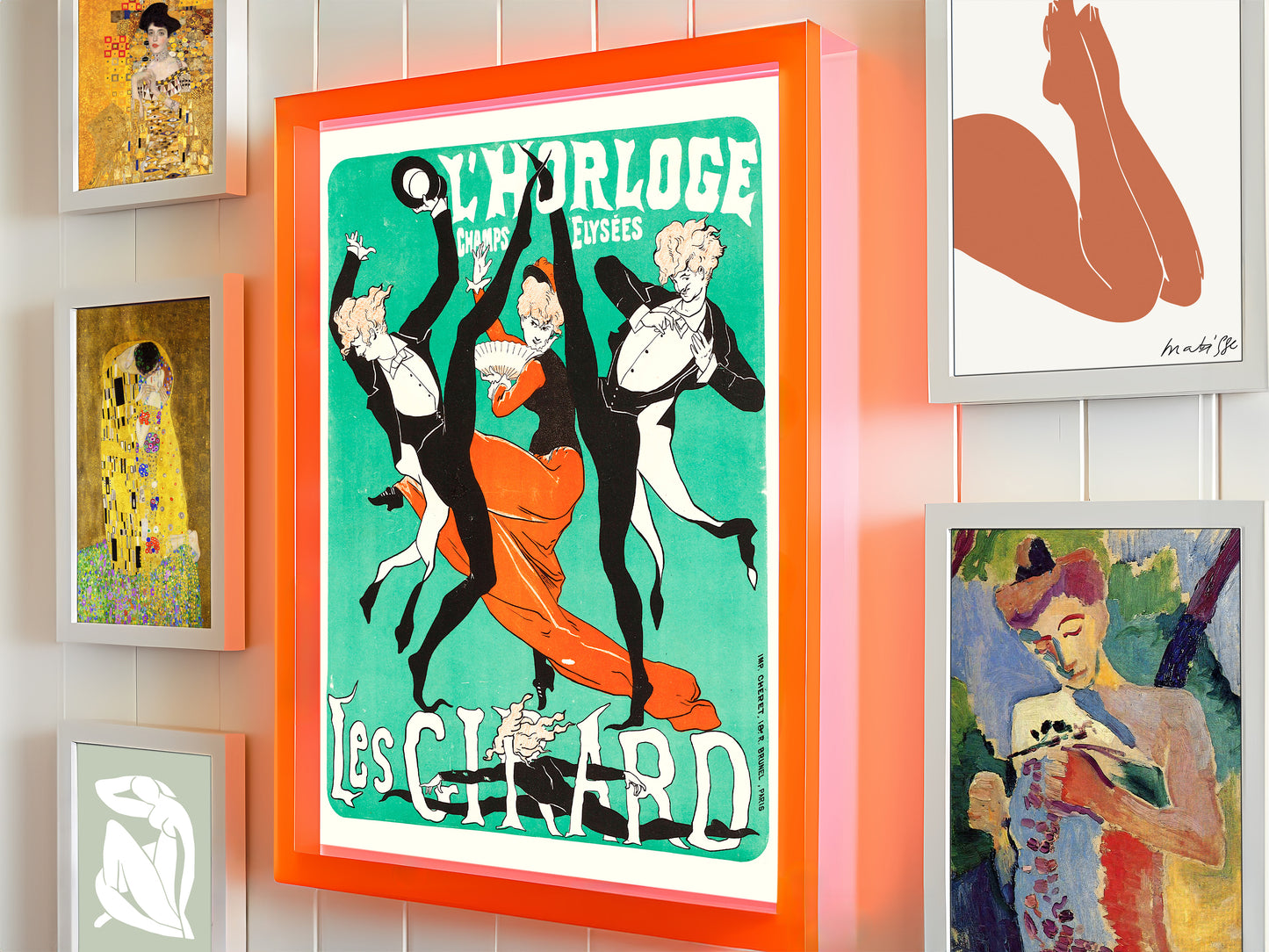 L'Horloge Can-Can Vintage Poster Print - French Cabaret Wall Art
