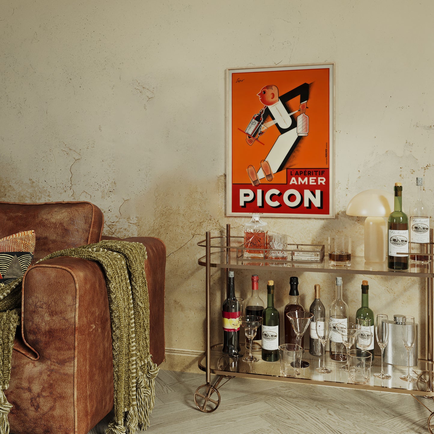 L'Apéritif Amer Picon Vintage French Bar Poster - Retro Cocktail Wall Art Print