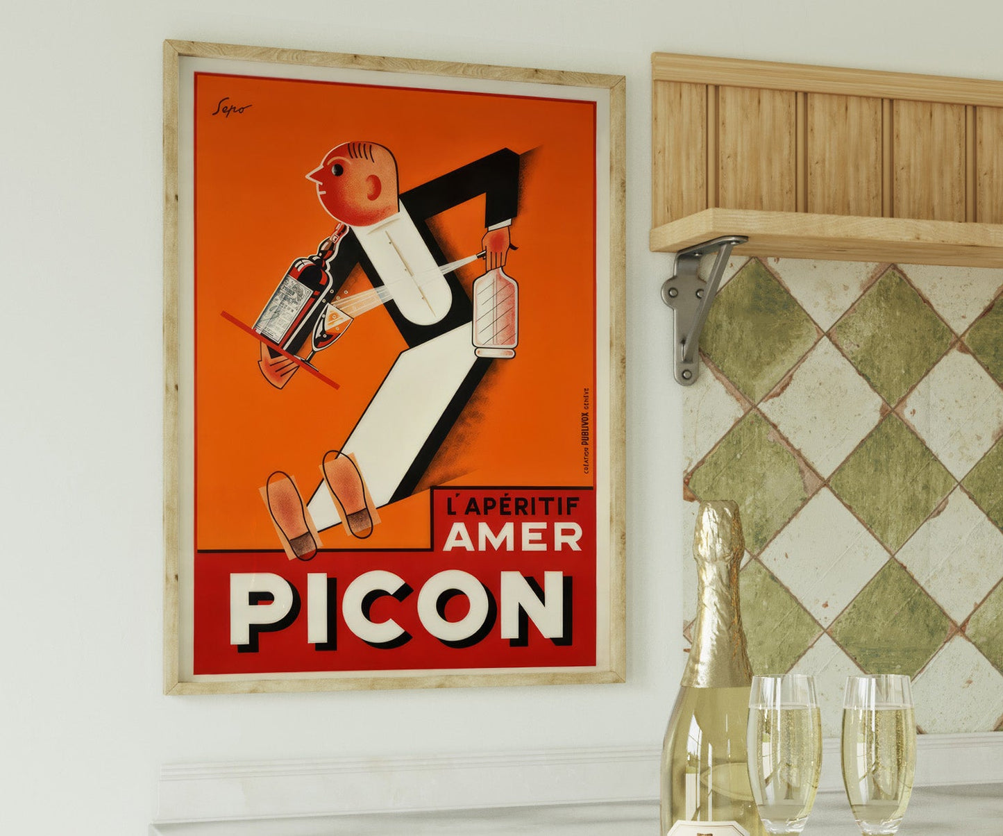 L'Apéritif Amer Picon Vintage French Bar Poster - Retro Cocktail Wall Art Print