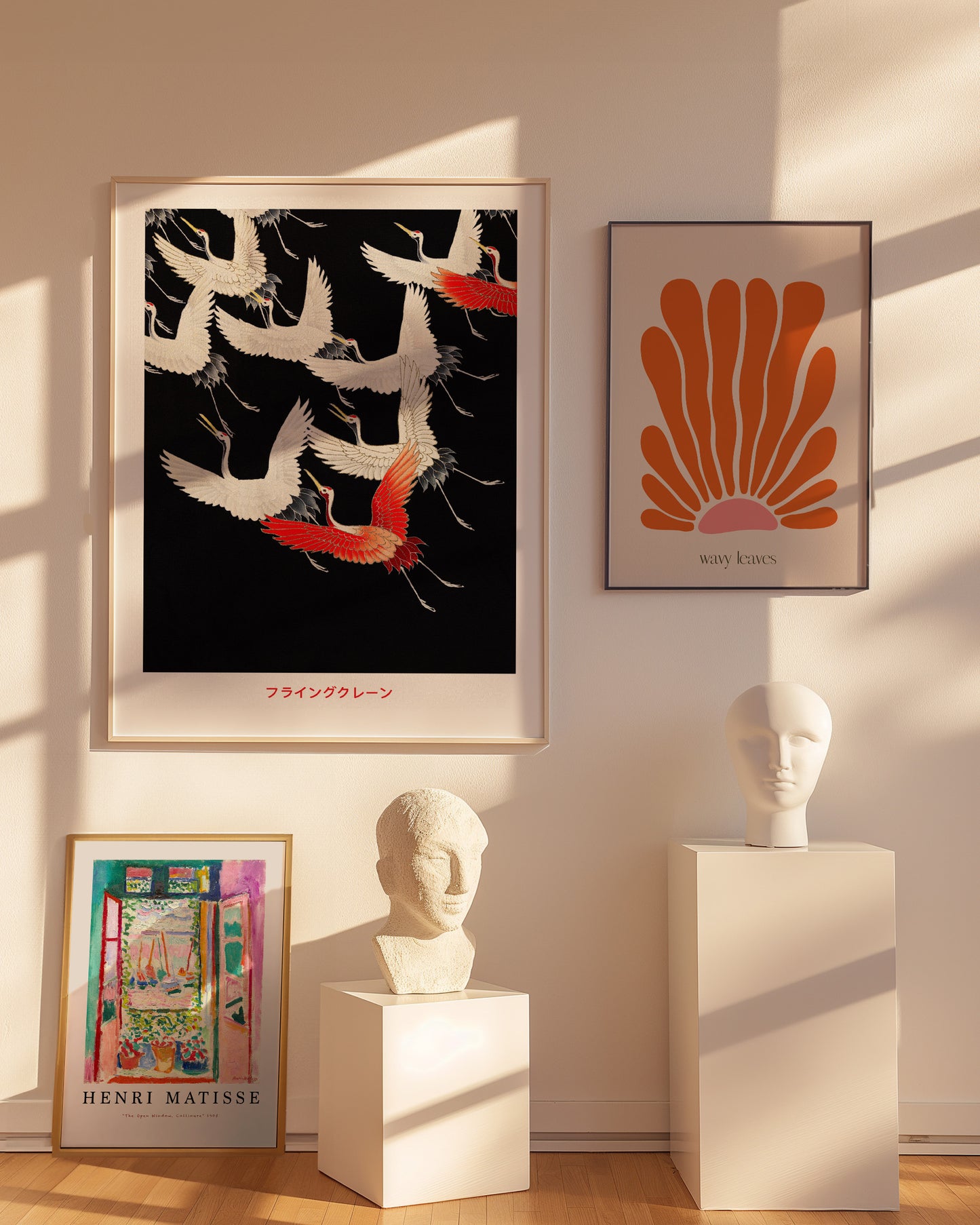 Flying Cranes Art Print - フライングクレーン