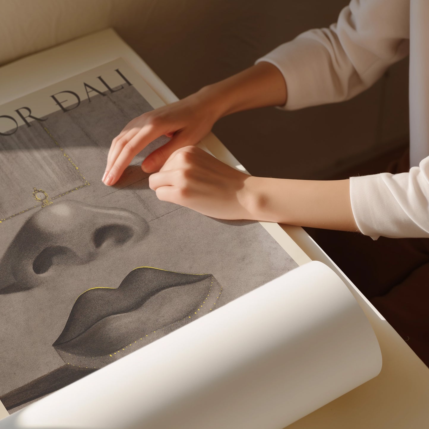 Naissance de l’Ameublement Paranoïaque by Salvador Dalí - Surrealist Lips Art Print