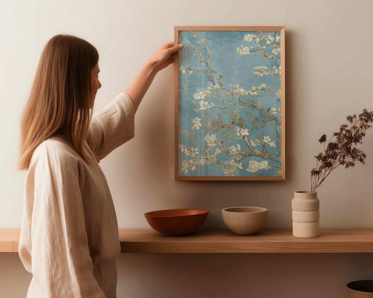 Almond Blossoms III by Vincent van Gogh - Floral Impressionist Art Print