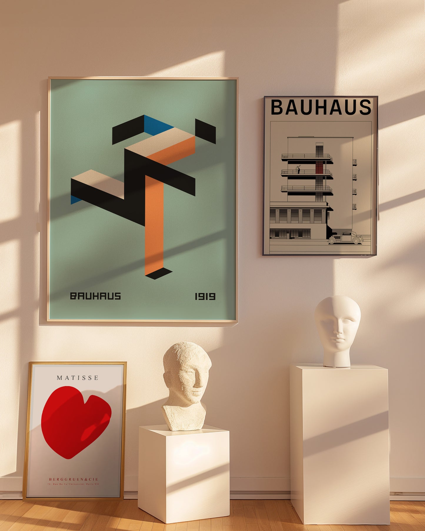 Bauhaus Running Man Poster - Geometric Bauhaus Abstract Art Print