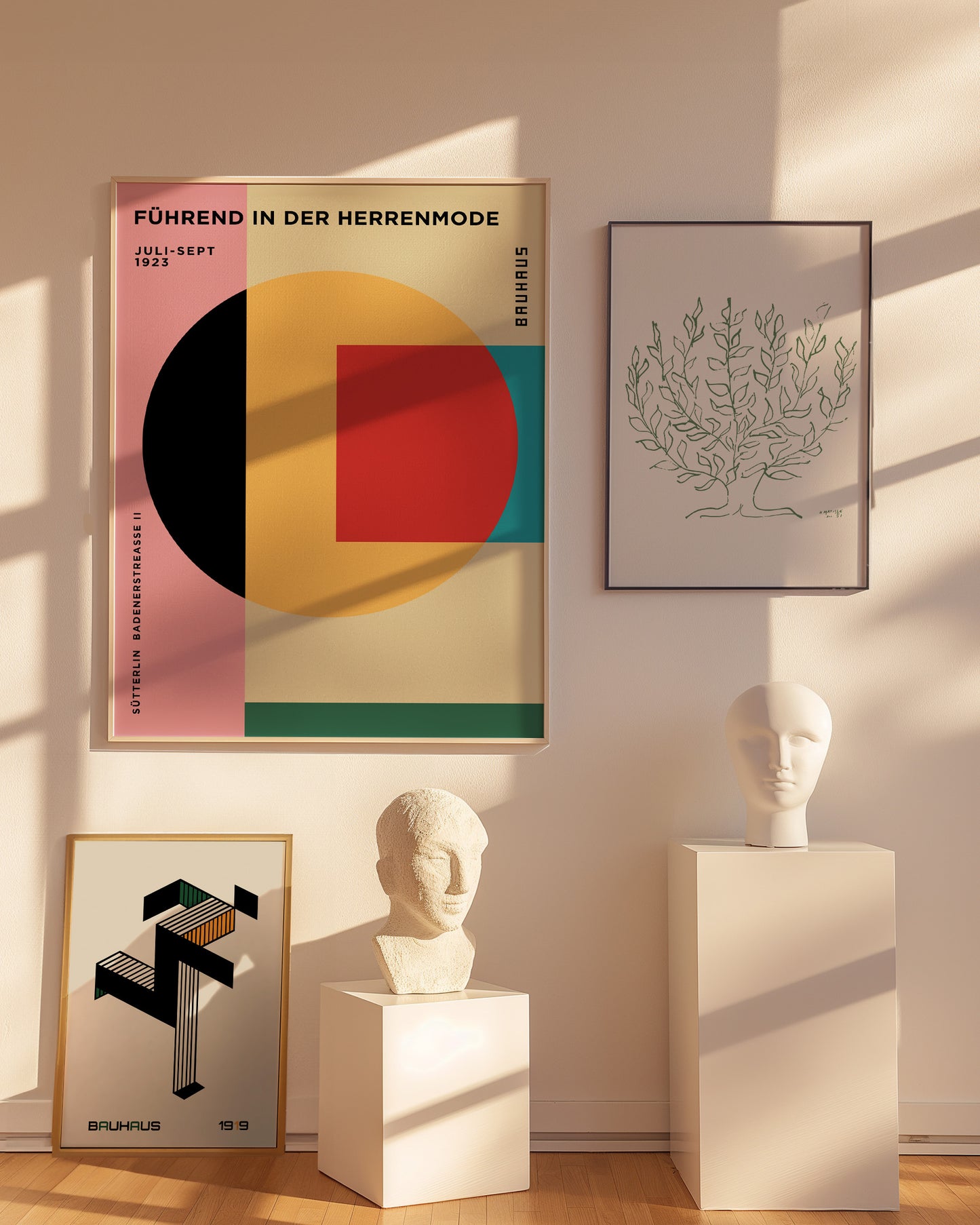 Führend in der Herrenmode - Geometric Bauhaus Poster, 1923