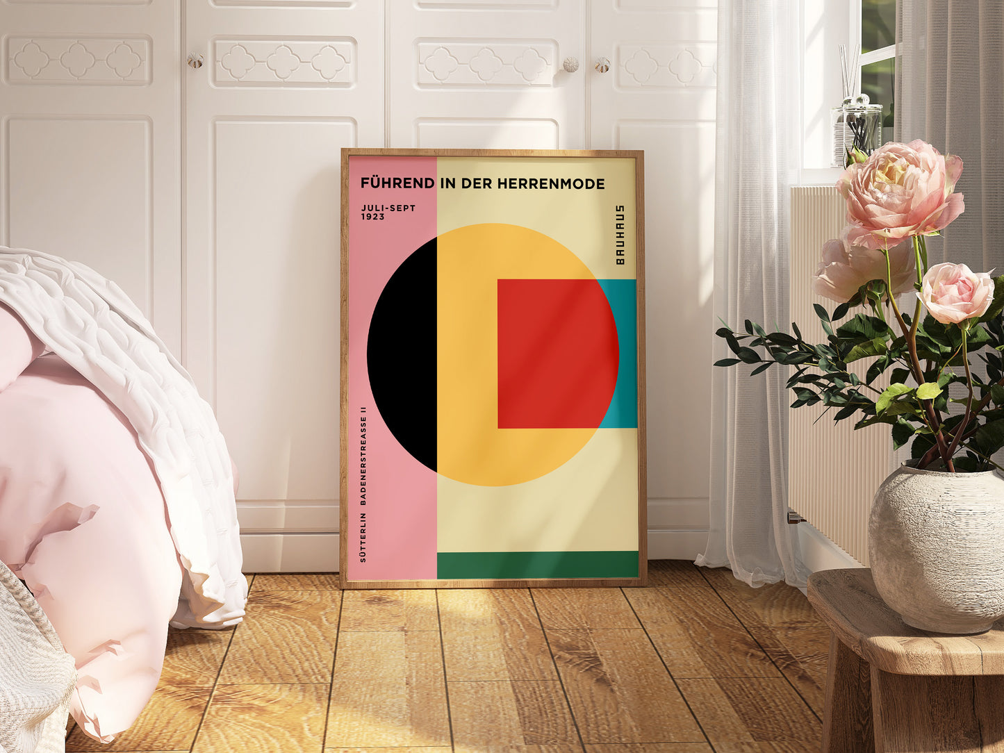 Führend in der Herrenmode - Geometric Bauhaus Poster, 1923